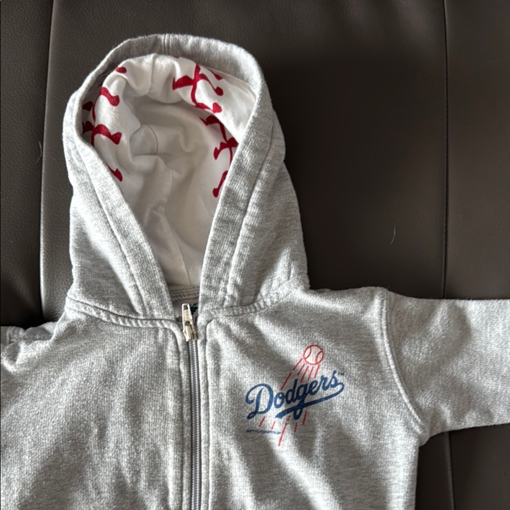 Gray Dodgers Baby Hoodie - 12 months